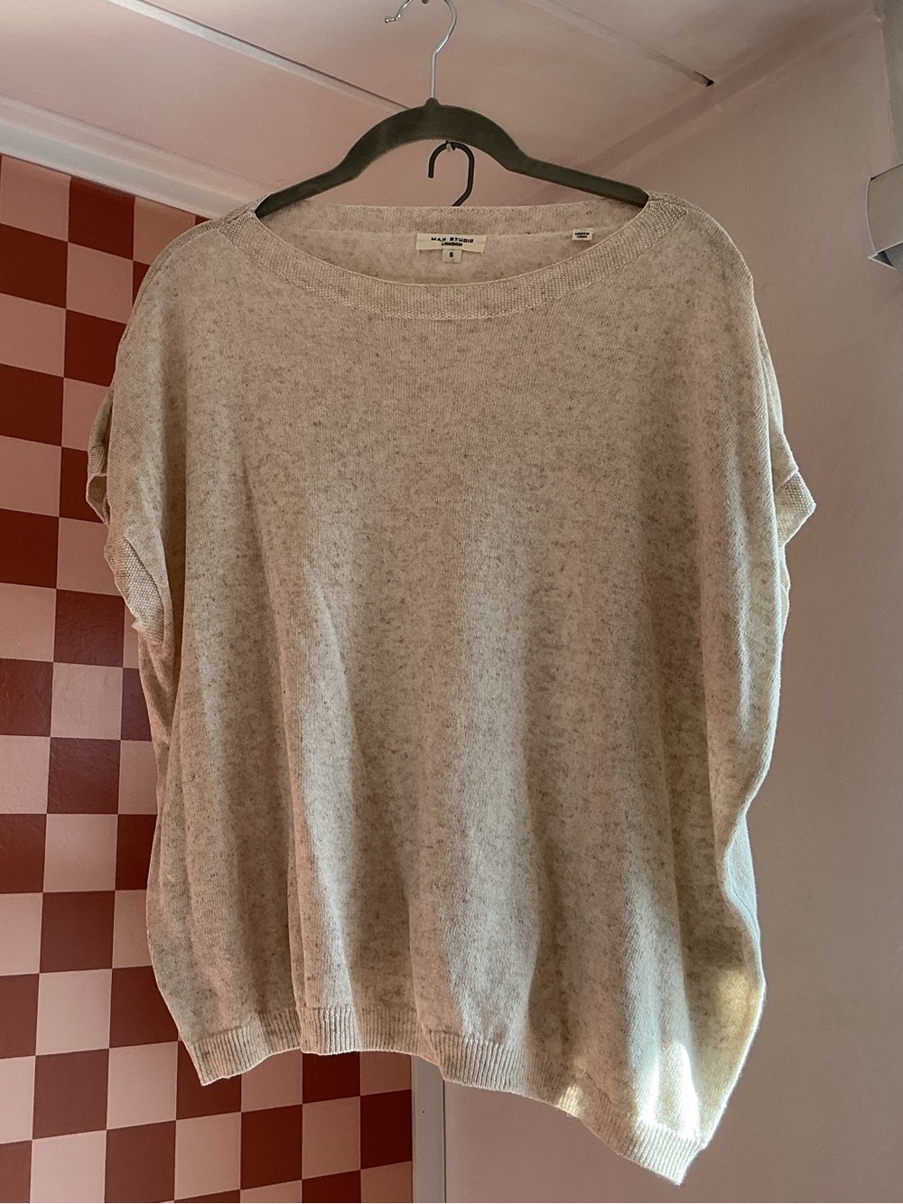 Max Studio London Boatneck Knit Top Lightweight